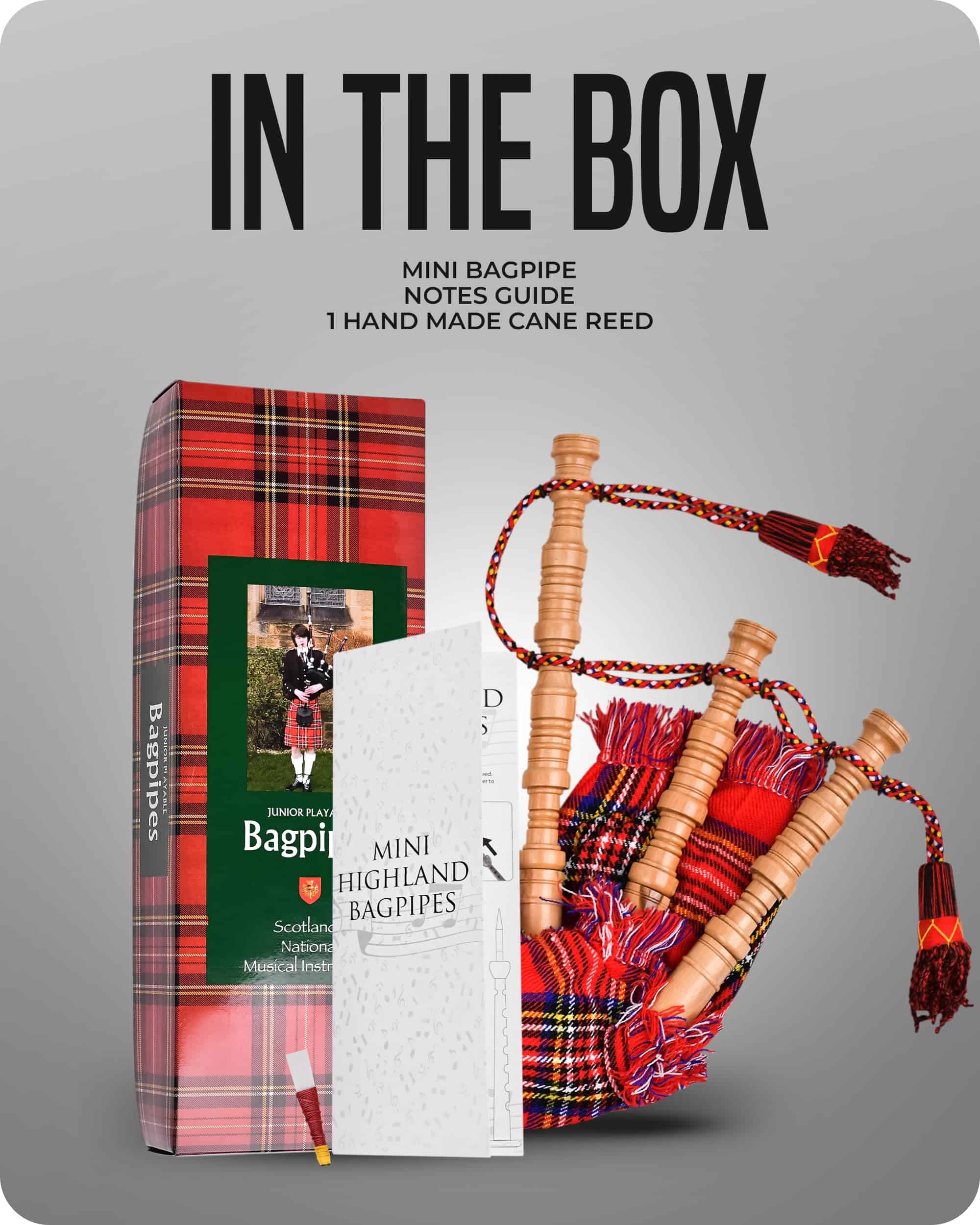 Mini Gaita Miniatura, Gaita de Madera de Rosa para - Imagen 3