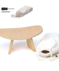 Banqueta de Meditación Ergonómica de Madera OBELGEOYA -