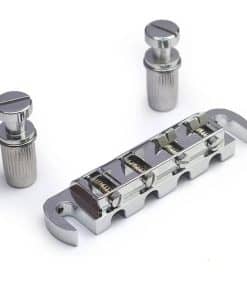 Puente envolvente cromado de 4 cuerdas para bajo con Tune O