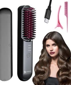 Cepillo Alisador Inalámbrico, Peine Alisador de Viaje