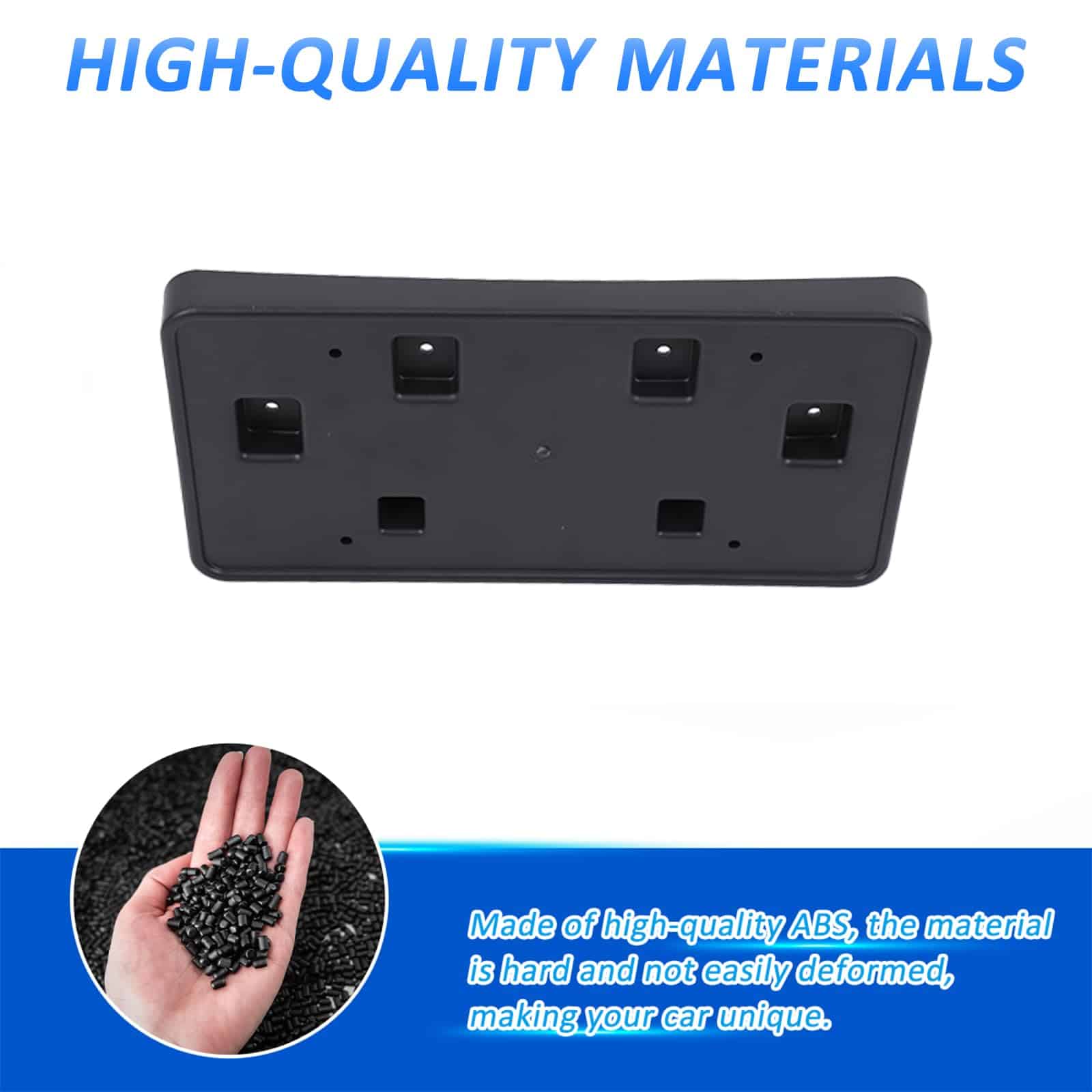 Marco de Placa de Matrícula Delantera de Coche ABS Negro - Imagen 7