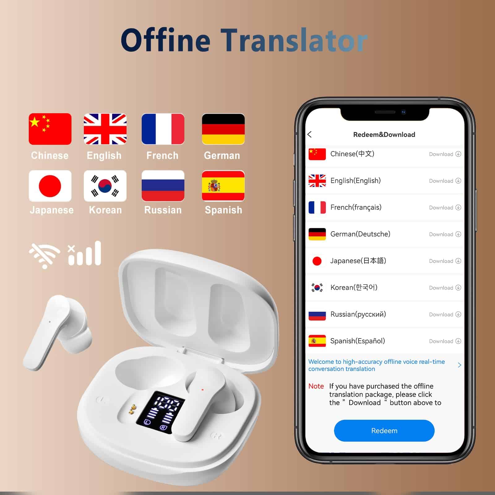 Auriculares de Traducción en Tiempo Real con Conexión - Imagen 6