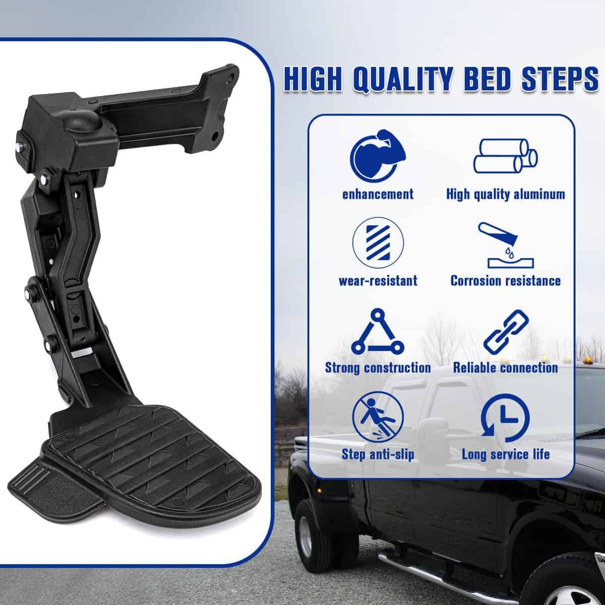 Paso de cama trasera retráctil compatible con Dodge Ram - Imagen 7