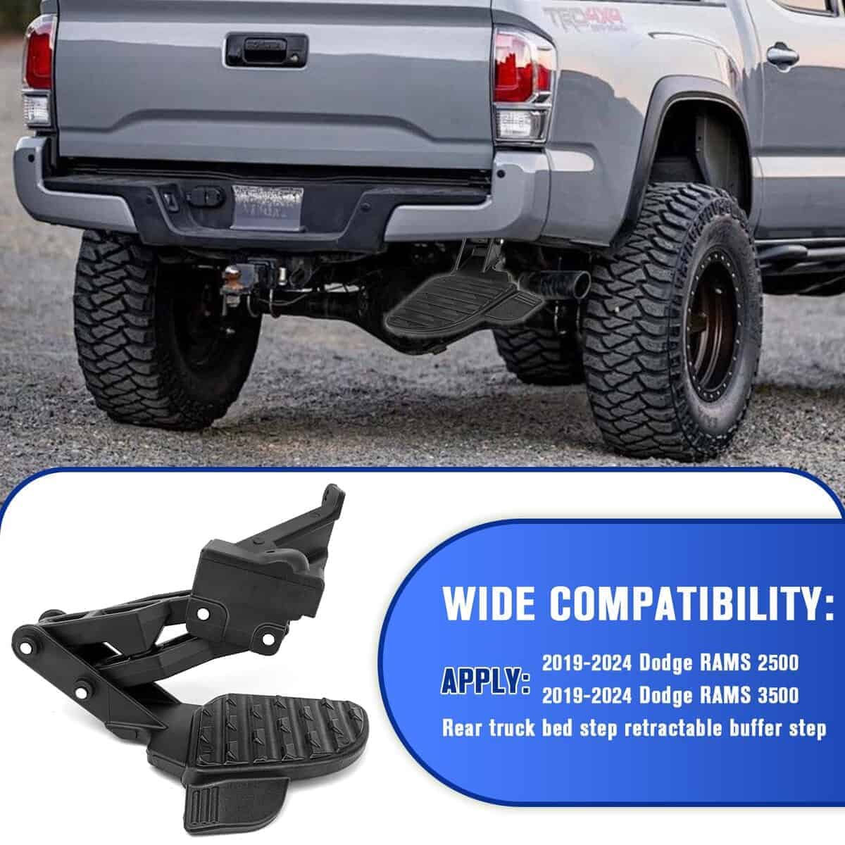 Paso de cama trasera retráctil compatible con Dodge Ram - Imagen 4