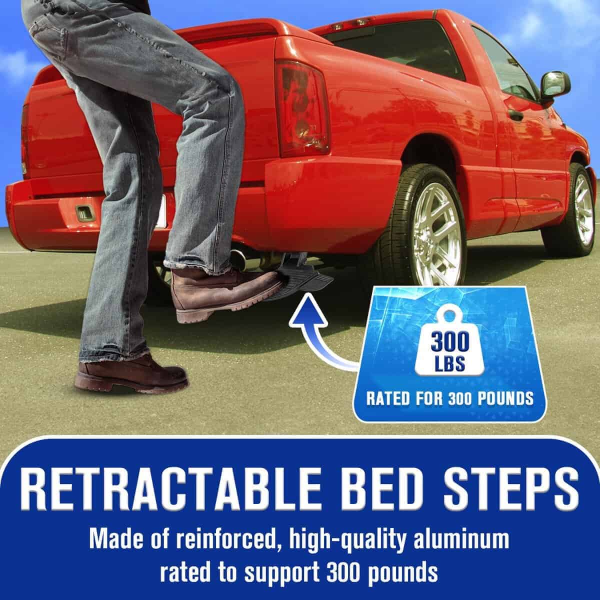 Paso de cama trasera retráctil compatible con Dodge Ram - Imagen 6