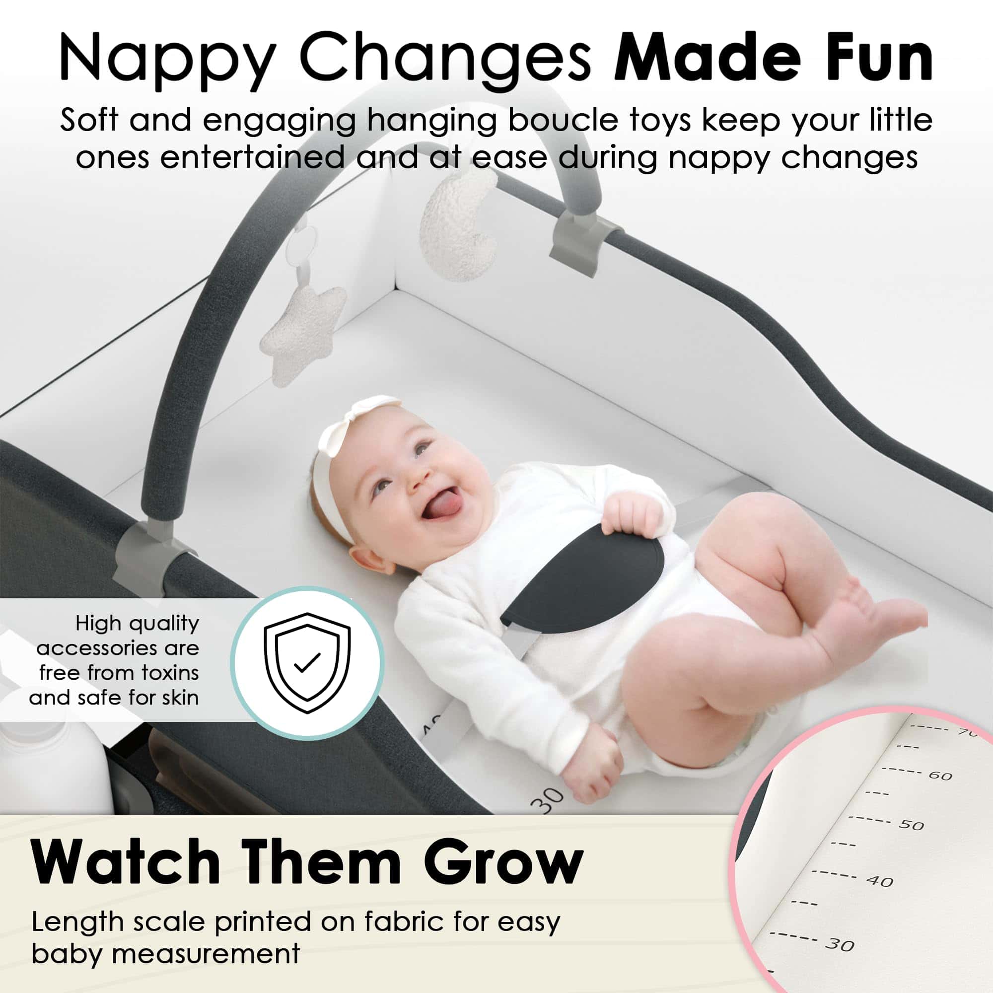 Mesa Cambiadora Portátil para Bebés con Ruedas - Moderno - Imagen 5