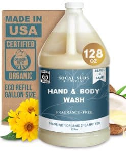 SoCal Suds & Company 128oz Jabón de Cuerpo y Manos Orgánico