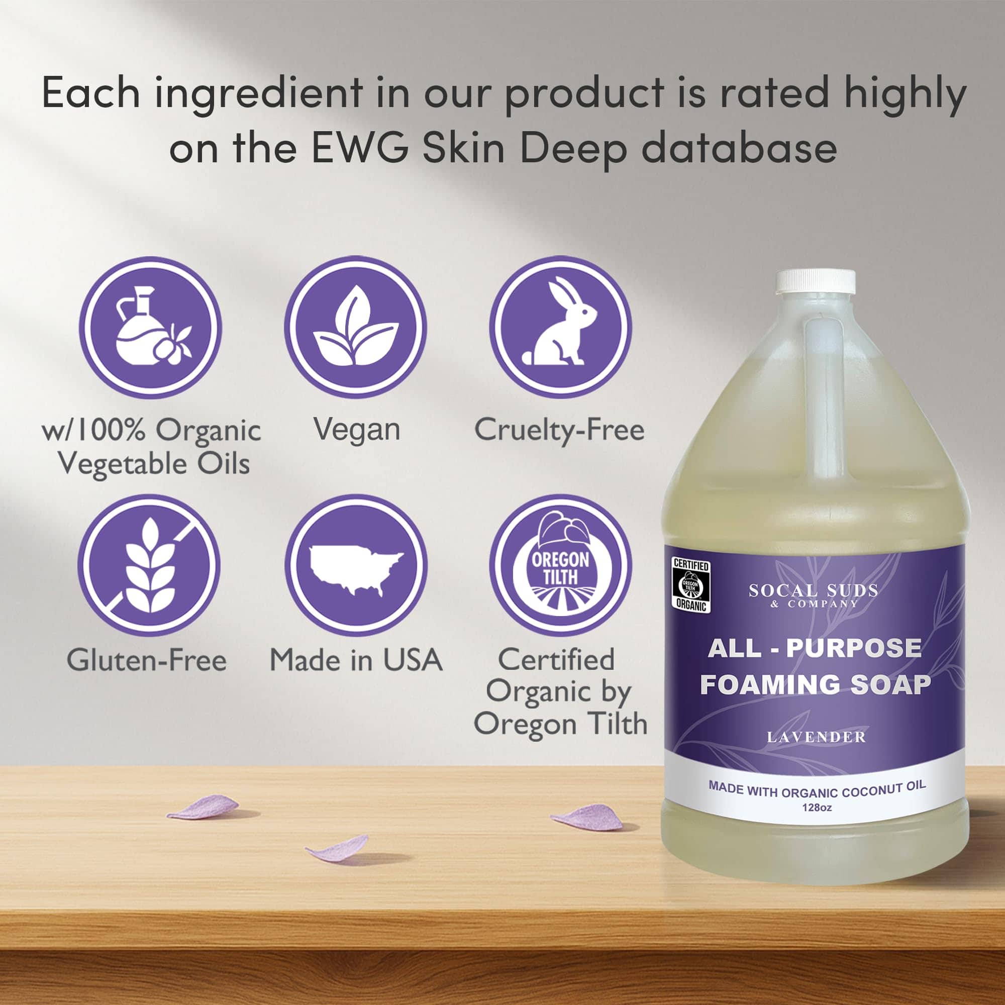 Jabón Espumoso SoCal Suds & Company 128oz sin fragancia - Imagen 4