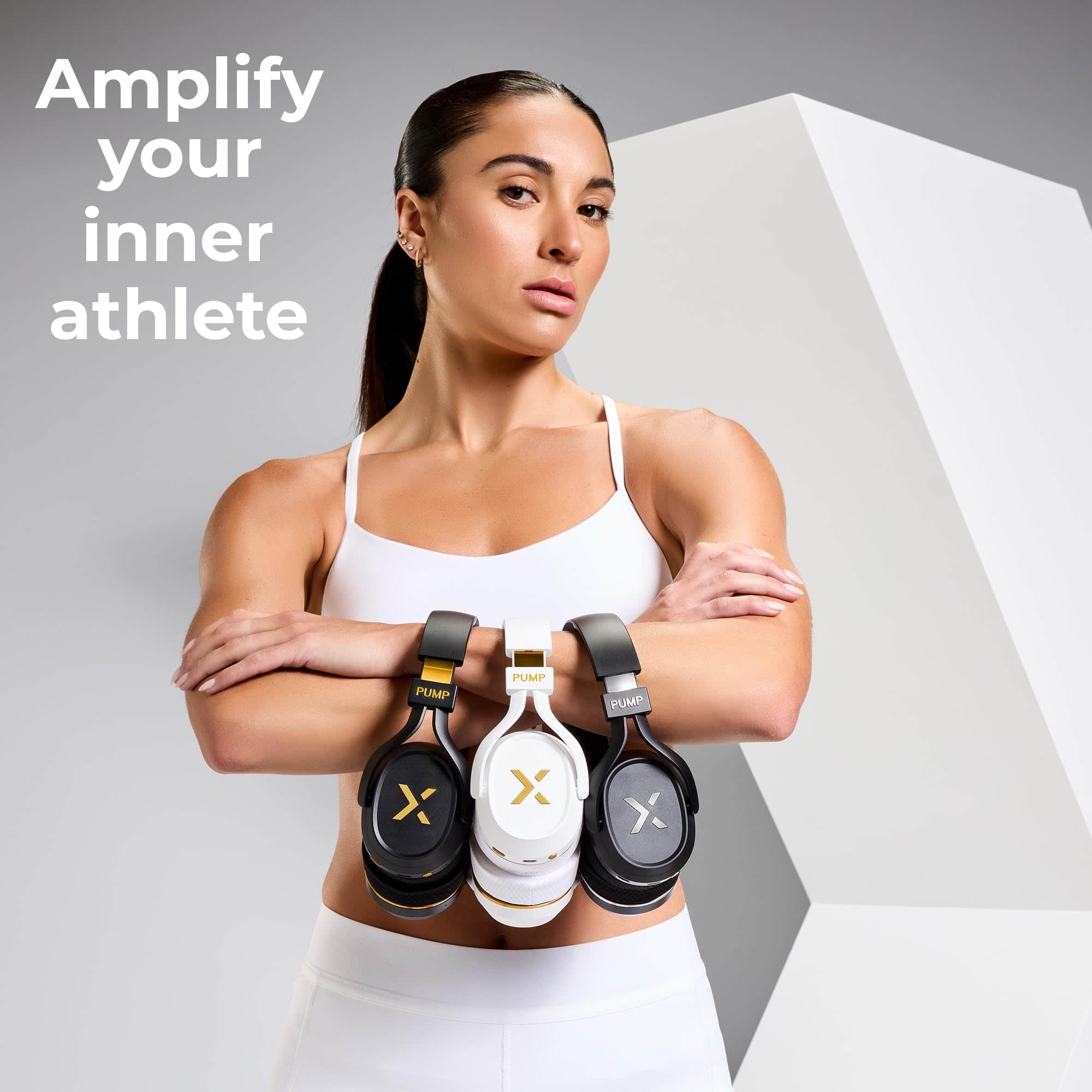 BlueAnt Pump X - Audífonos de Gimnasio | Blanco/Dorado | - Imagen 6