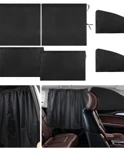 Set de 5 Cortinas para Auto, 99% Bloqueo de Luz, Cortinas