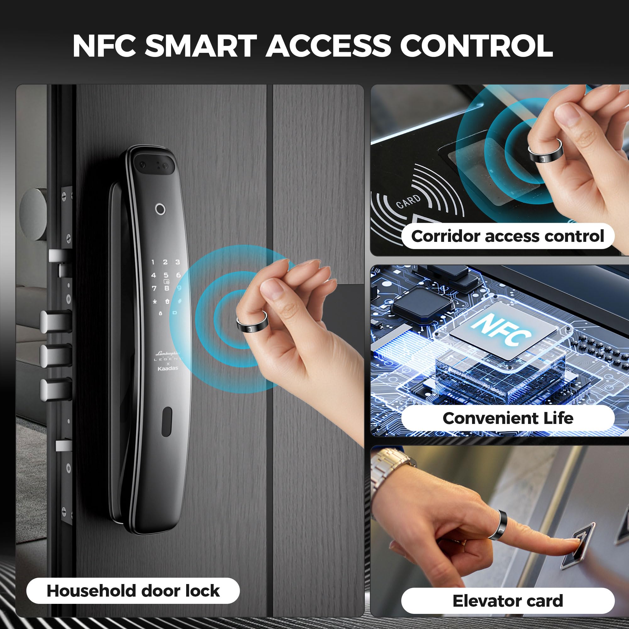 Anillo Inteligente Hugrow para Hombres y -Negro - Imagen 5