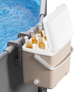 Calanofin Pool Cooler, 13.7 Quart Hard Cooler Box Outdoor