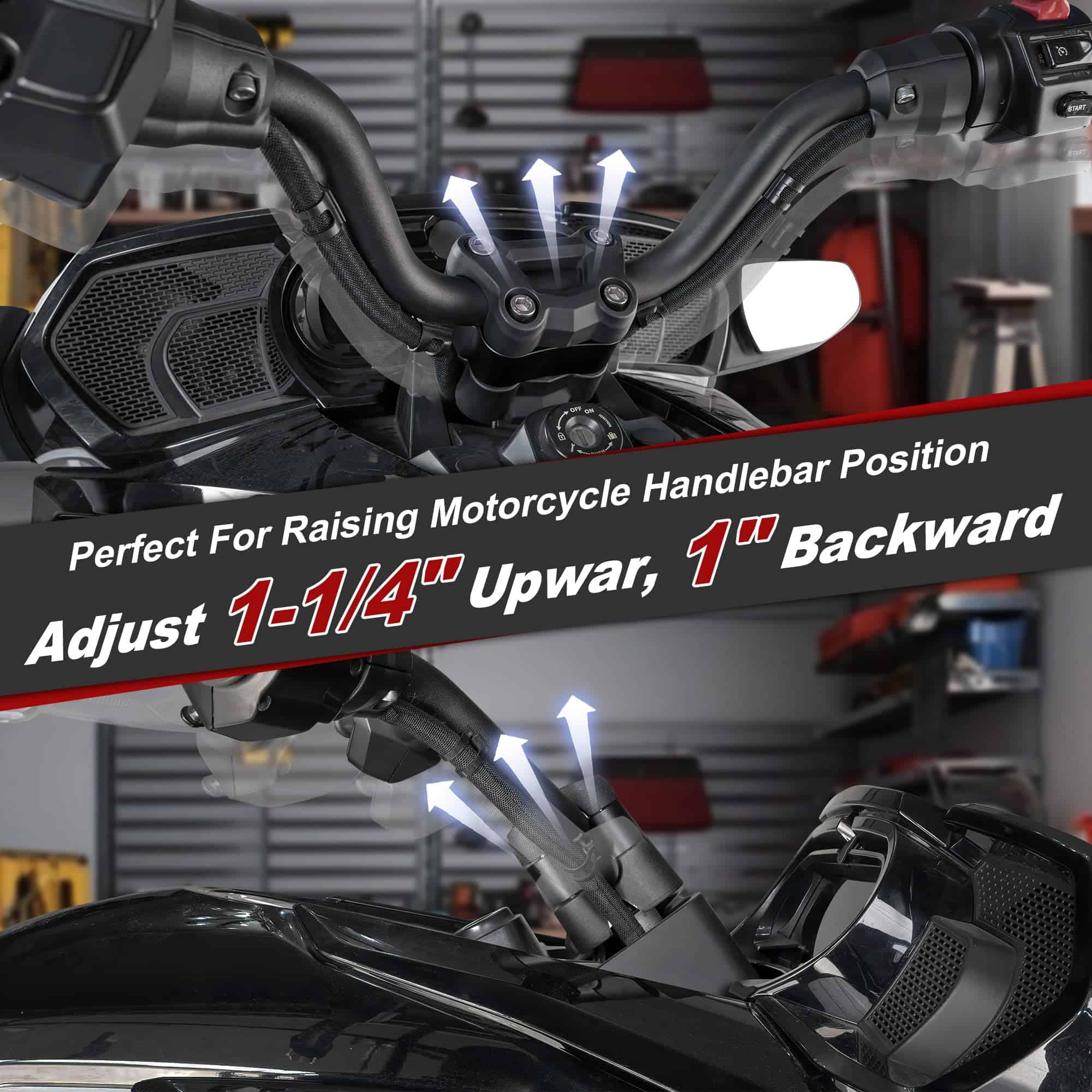 Kit de elevadores de manillar de aluminio billet para Can - Imagen 6