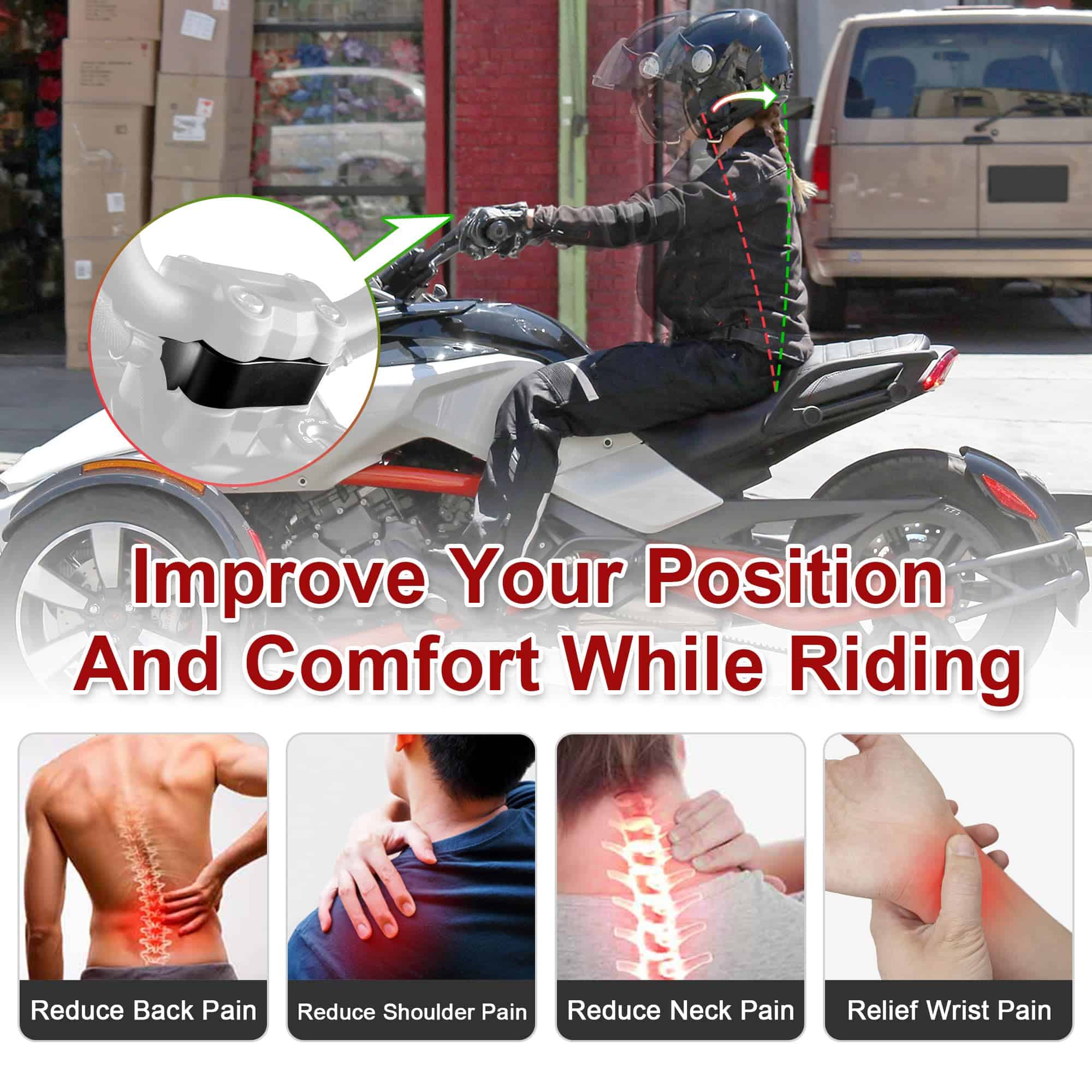 Kit de elevadores de manillar de aluminio billet para Can - Imagen 5