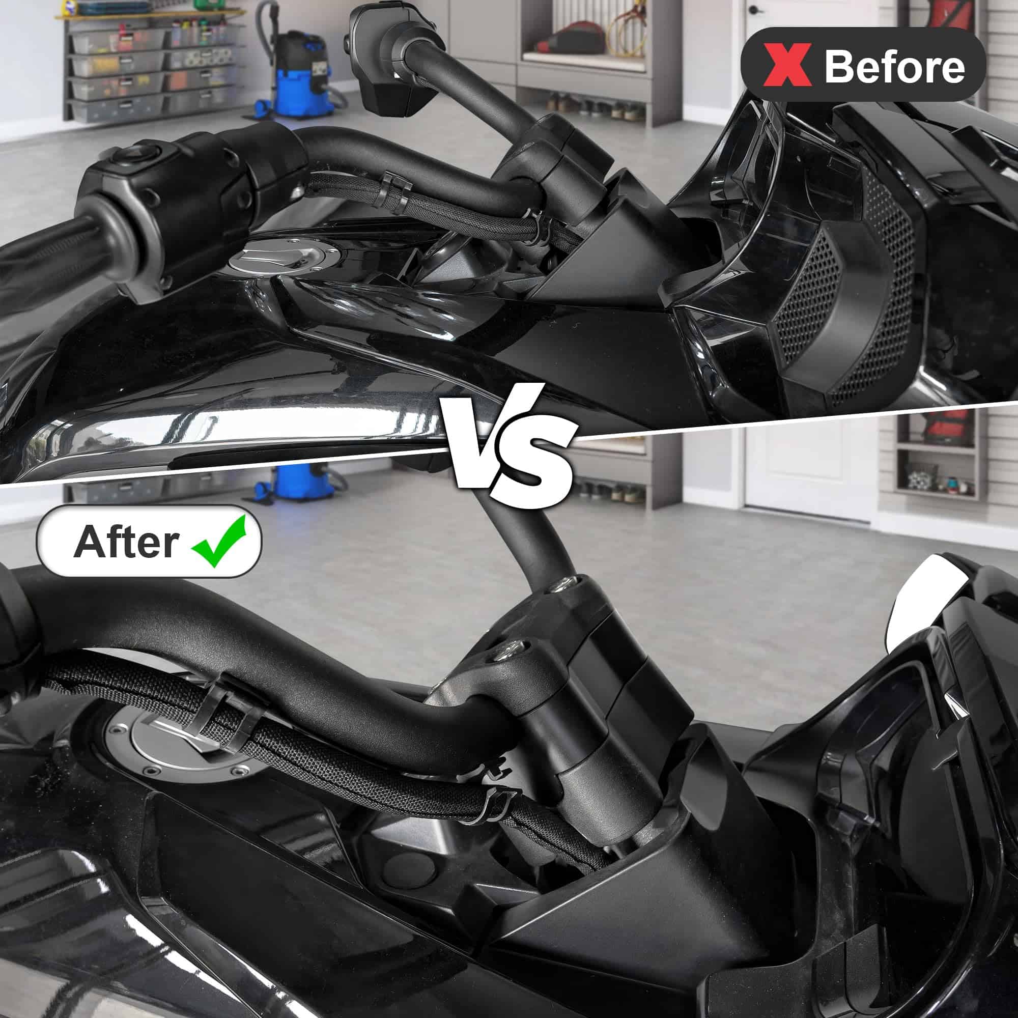 Kit de elevadores de manillar de aluminio billet para Can - Imagen 7