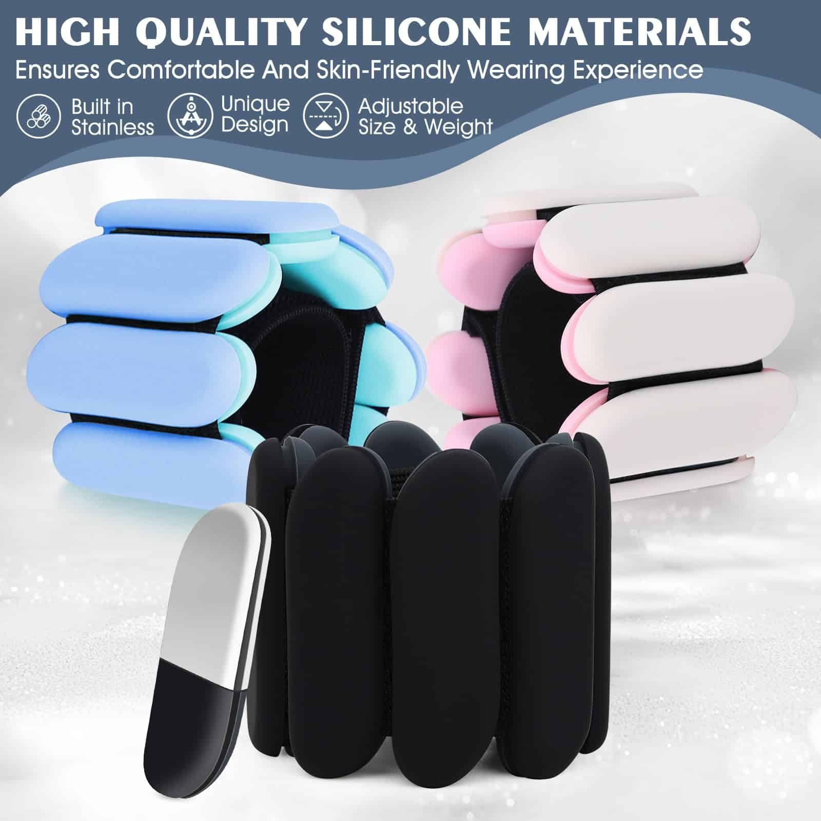 Pesas de Muñeca, Pesas de Muñeca y Tobillo para Mujeres y - Imagen 4