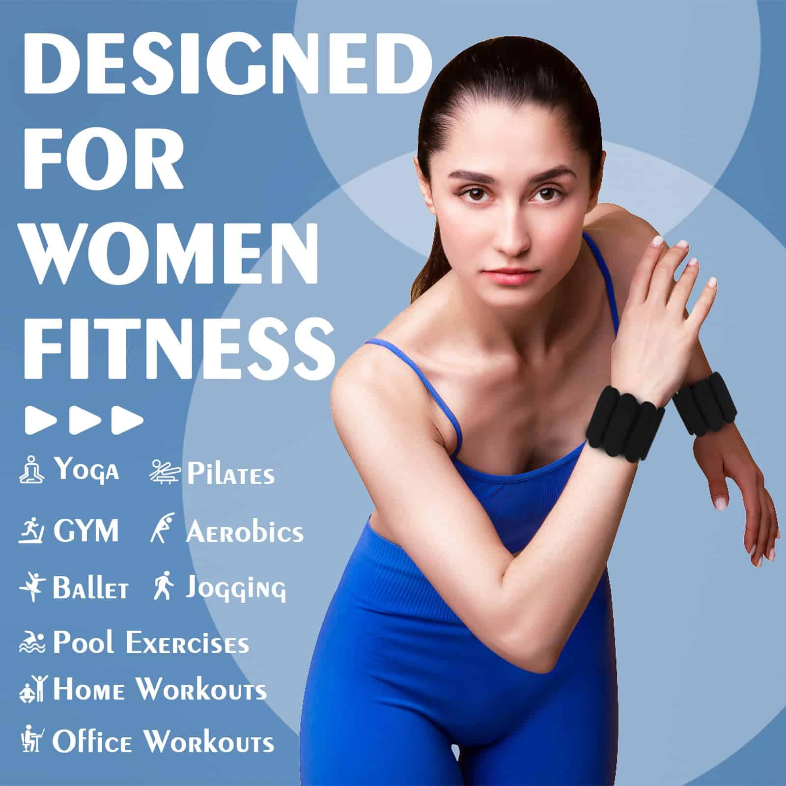 Pesas de Muñeca, Pesas de Muñeca y Tobillo para Mujeres y - Imagen 5