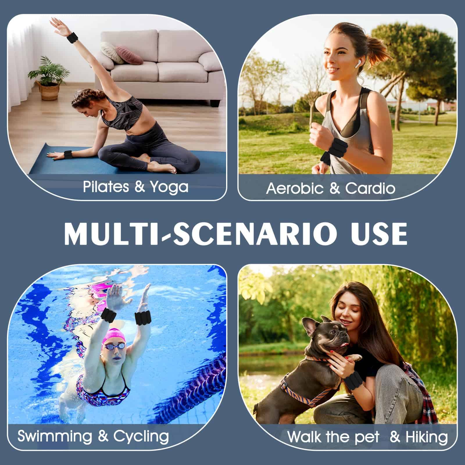 Pesas de Muñeca, Pesas de Muñeca y Tobillo para Mujeres y - Imagen 8