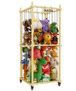HAIDAIYA Rolling Stuffed Animal Storage Zoo Cage, 48''