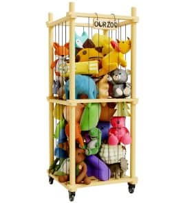 HAIDAIYA Jaula de Almacenamiento Rodante para Animales de