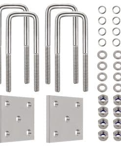 Kit de pernos en U para eje de remolque de bote, pernos en