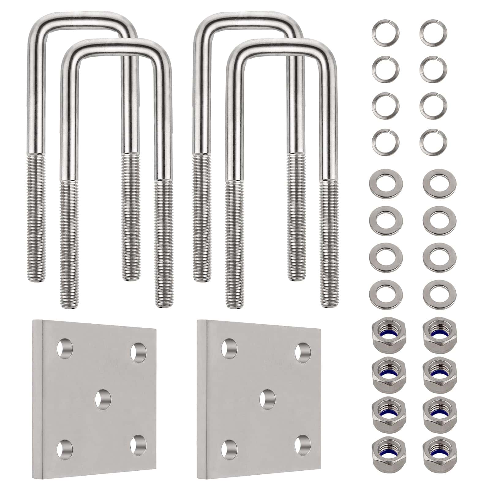 Kit de pernos en U para eje de remolque de bote, pernos en