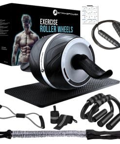 STRIKEPOWER Rueda Abdominal con Rebote Automático, Kit de 9