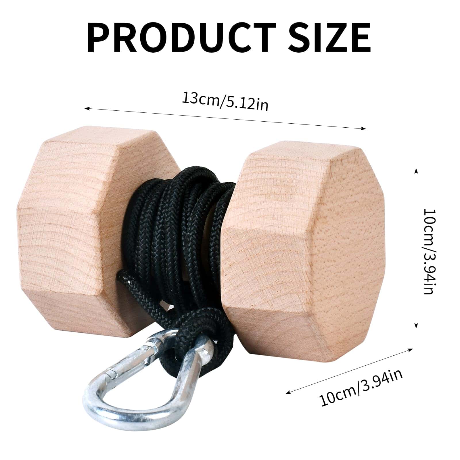 YCHLCHL Rodillo de muñeca de madera y fortalecedor de - Imagen 3