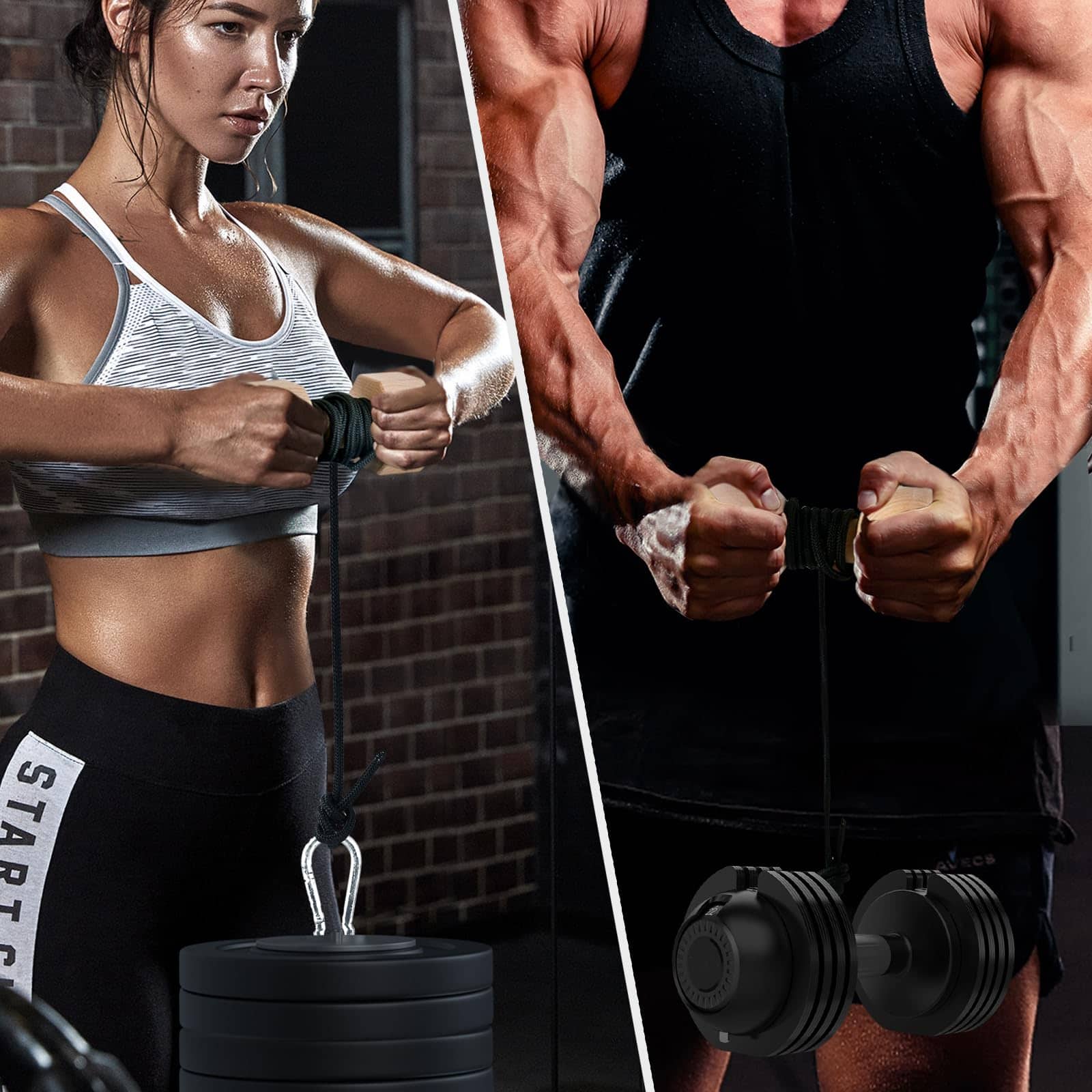 YCHLCHL Rodillo de muñeca de madera y fortalecedor de - Imagen 8