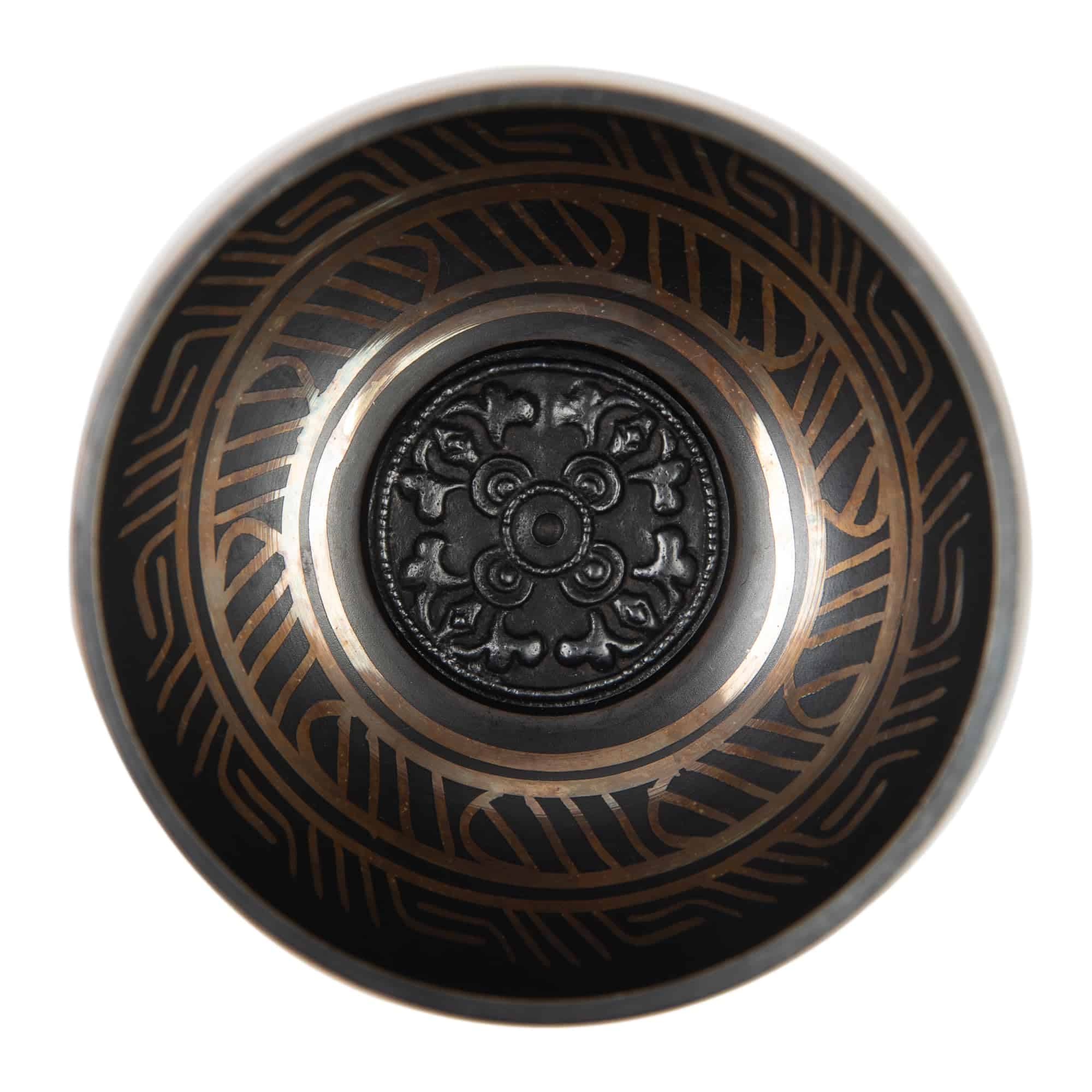 Set de Cuenco Tibetano de latón - Grado Maestro -Dark Brown - Imagen 5