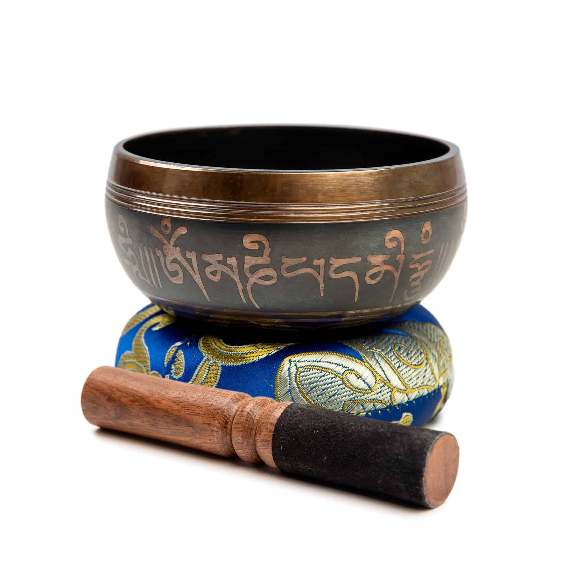 Set de Cuenco Tibetano de latón - Grado Maestro -Dark Brown