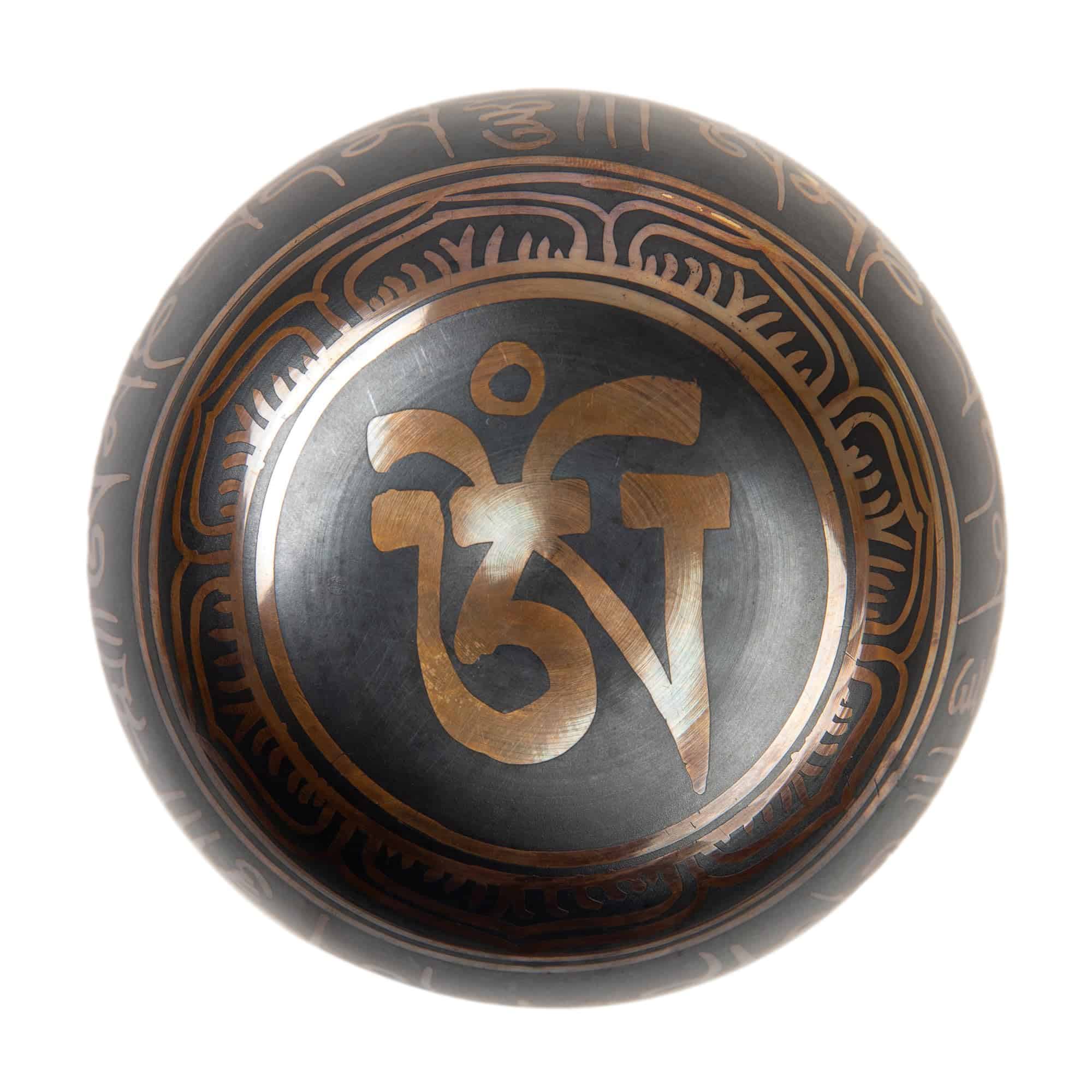 Set de Cuenco Tibetano de latón - Grado Maestro -Dark Brown - Imagen 6