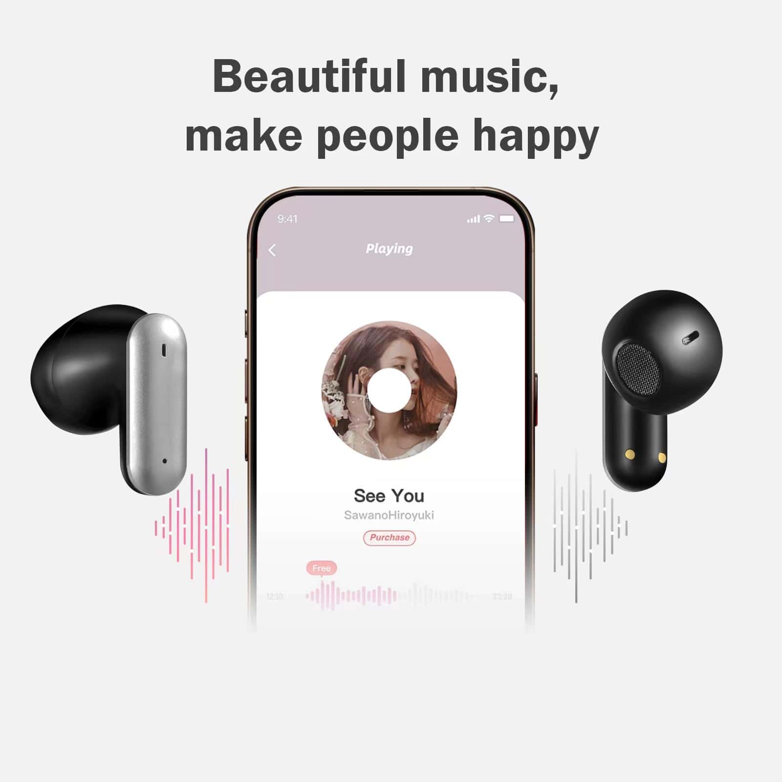 Auriculares inalámbricos Kumiaor con estuche de carga - Imagen 4