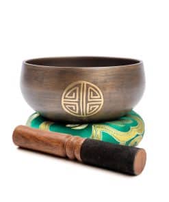 Juego de Cuenco Tibetano de Latón - -Marrón Mantra