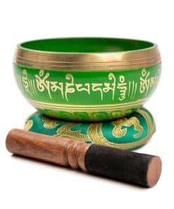 Juego de Cuenco Tibetano de Latón - -o y Rojo)