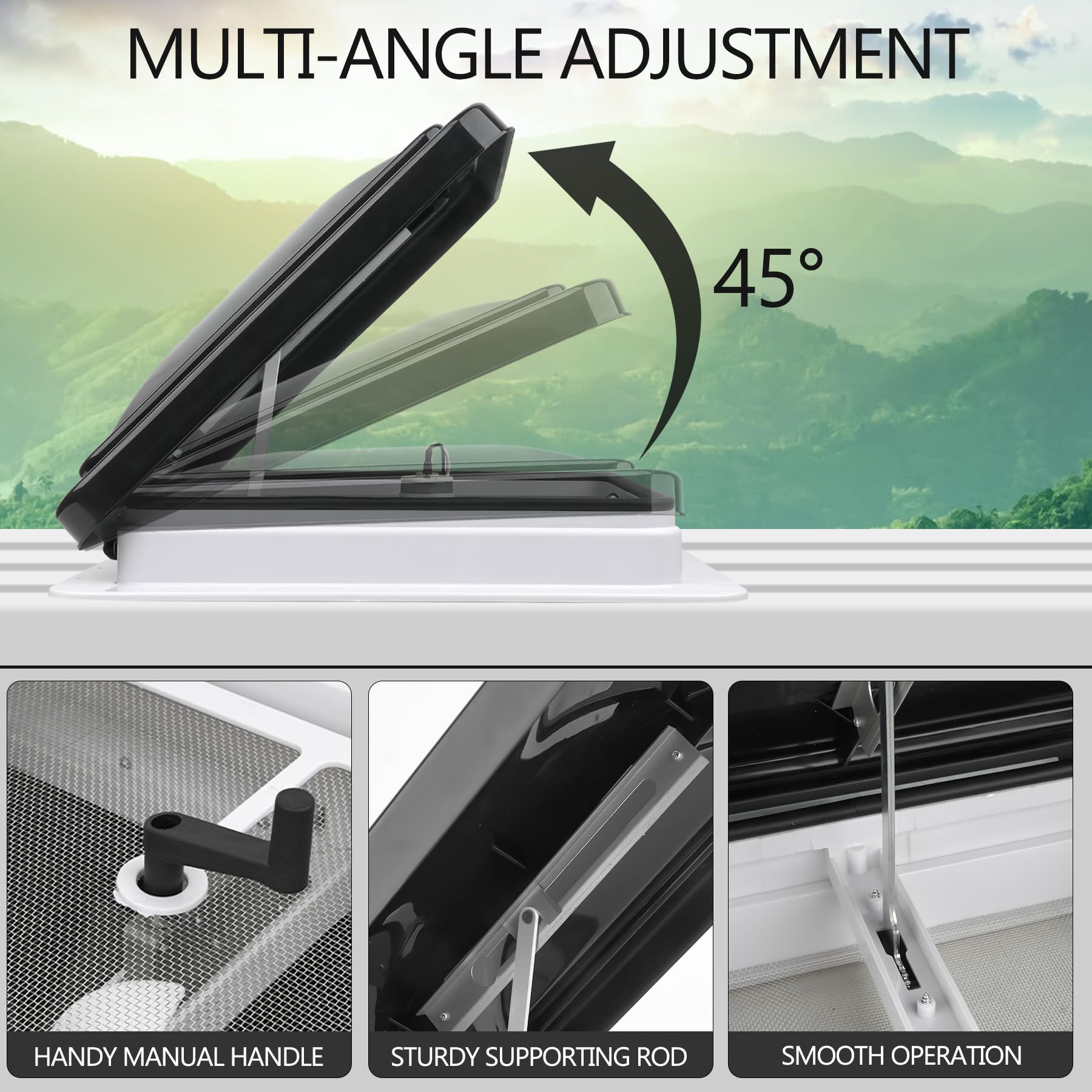 Ventilador de Techo para RV Wokyy de 14" con Control - Imagen 6