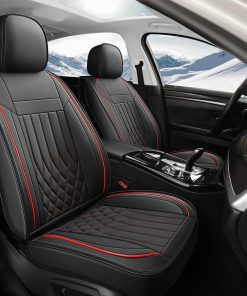 Cubierta de asiento delantero para coche -NegroRojo