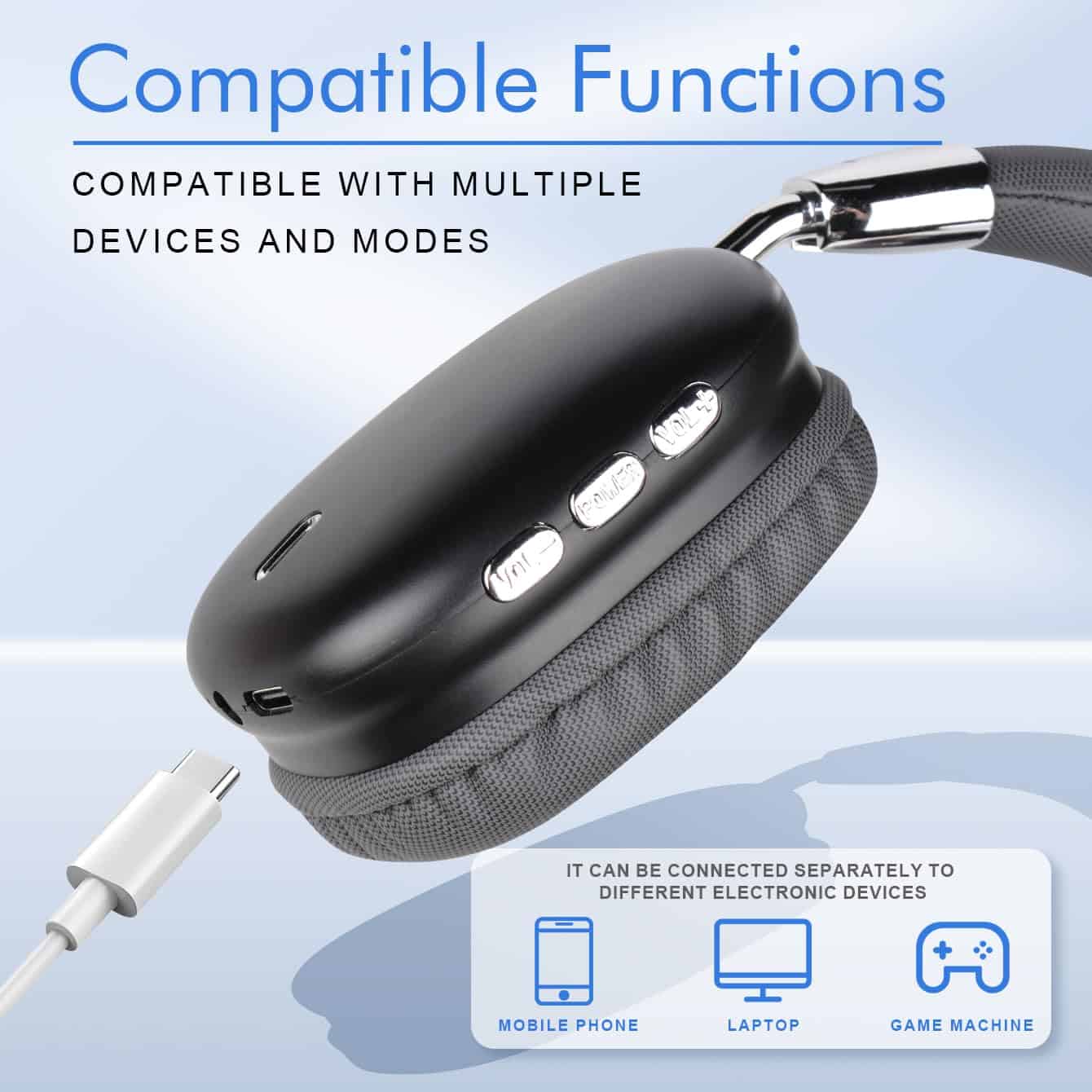 Audífonos Premium Inalámbricos Bluetooth AYI Over Ear con - Imagen 6