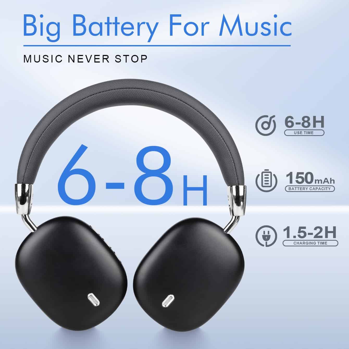 Audífonos Premium Inalámbricos Bluetooth AYI Over Ear con - Imagen 4