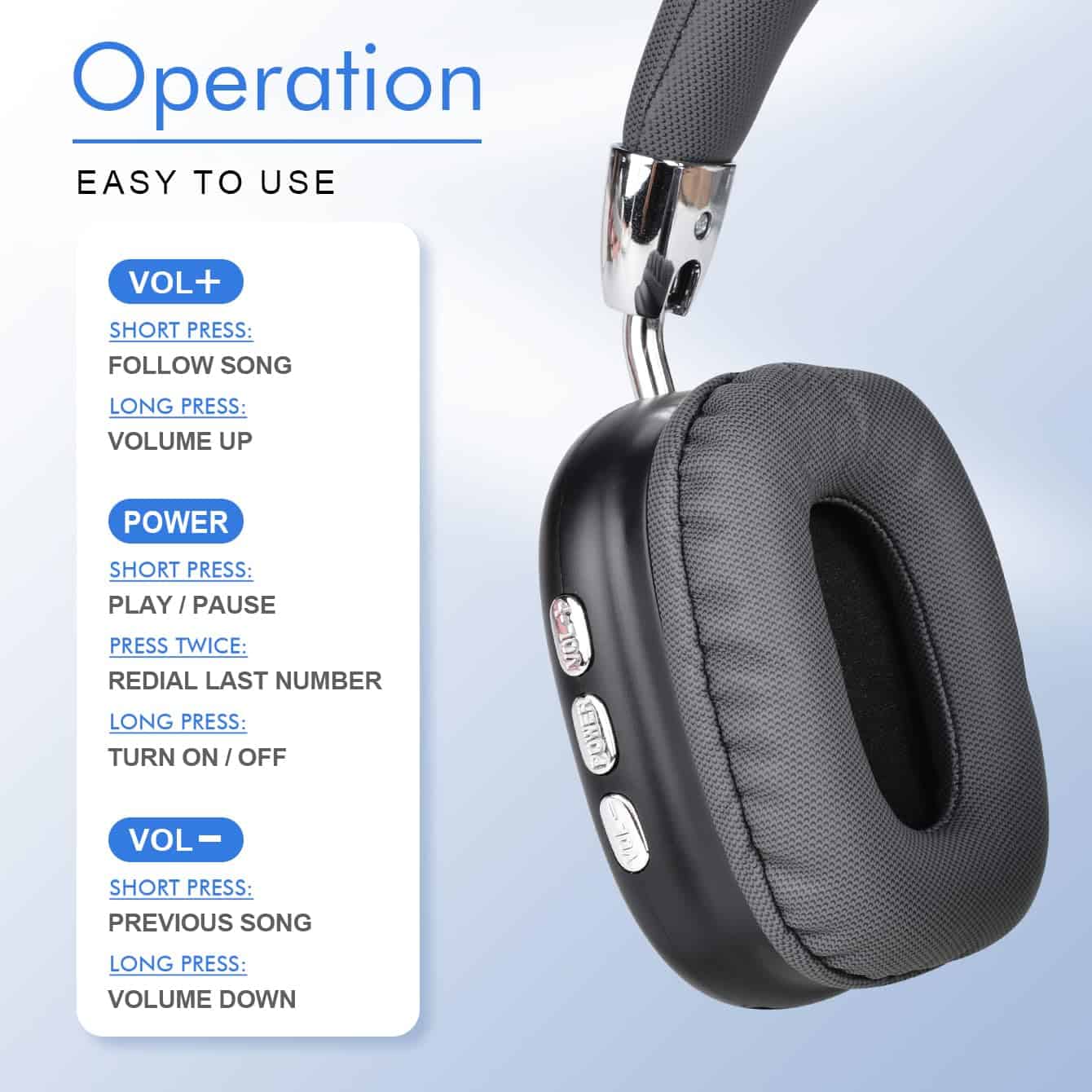 Audífonos Premium Inalámbricos Bluetooth AYI Over Ear con - Imagen 8