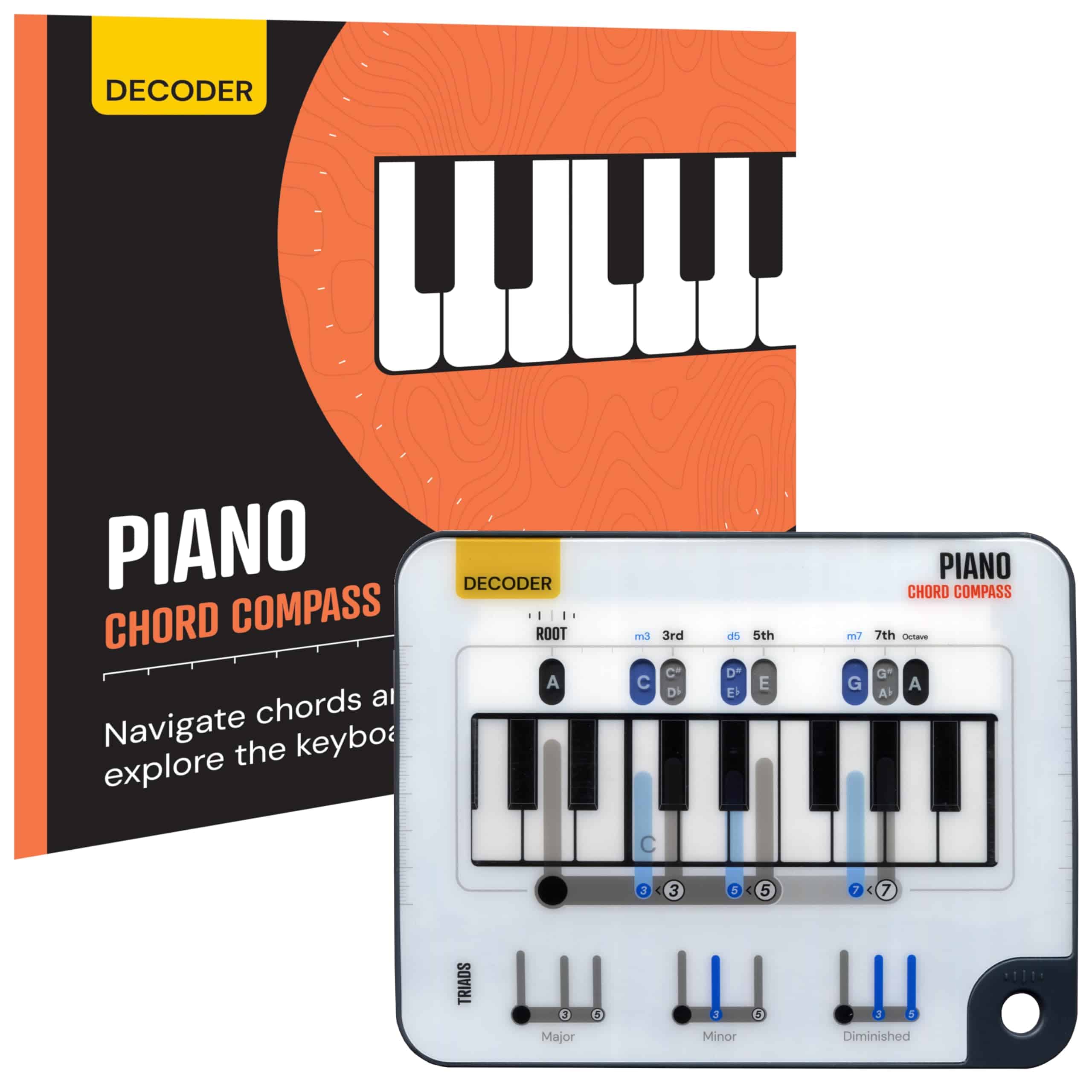 Herramienta de aprendizaje de acordes de piano - Brújula de