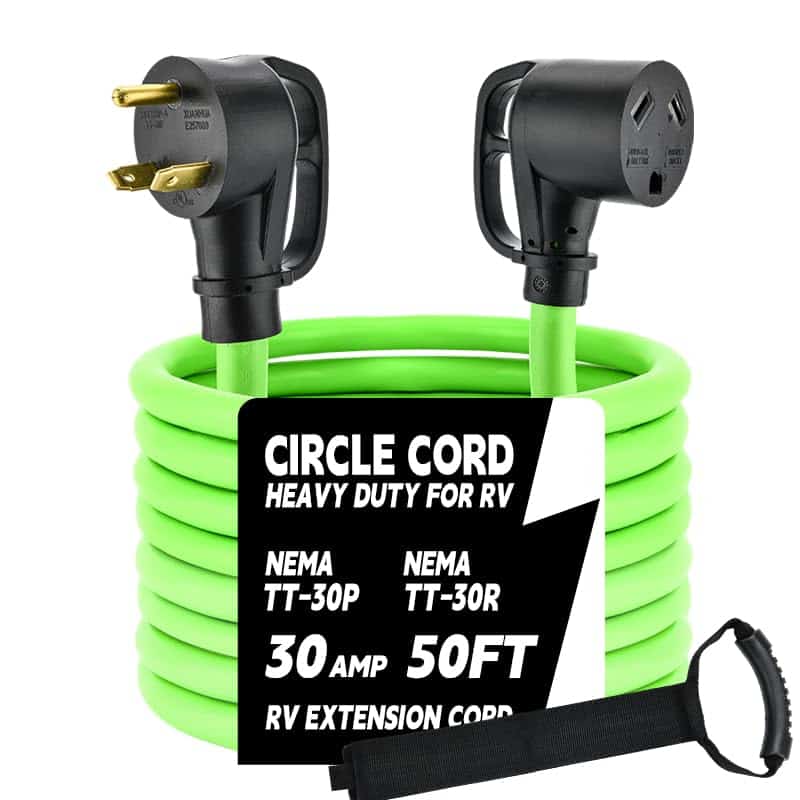 Cable de Extensión para RV de 30 Amp 50FT con Asa de