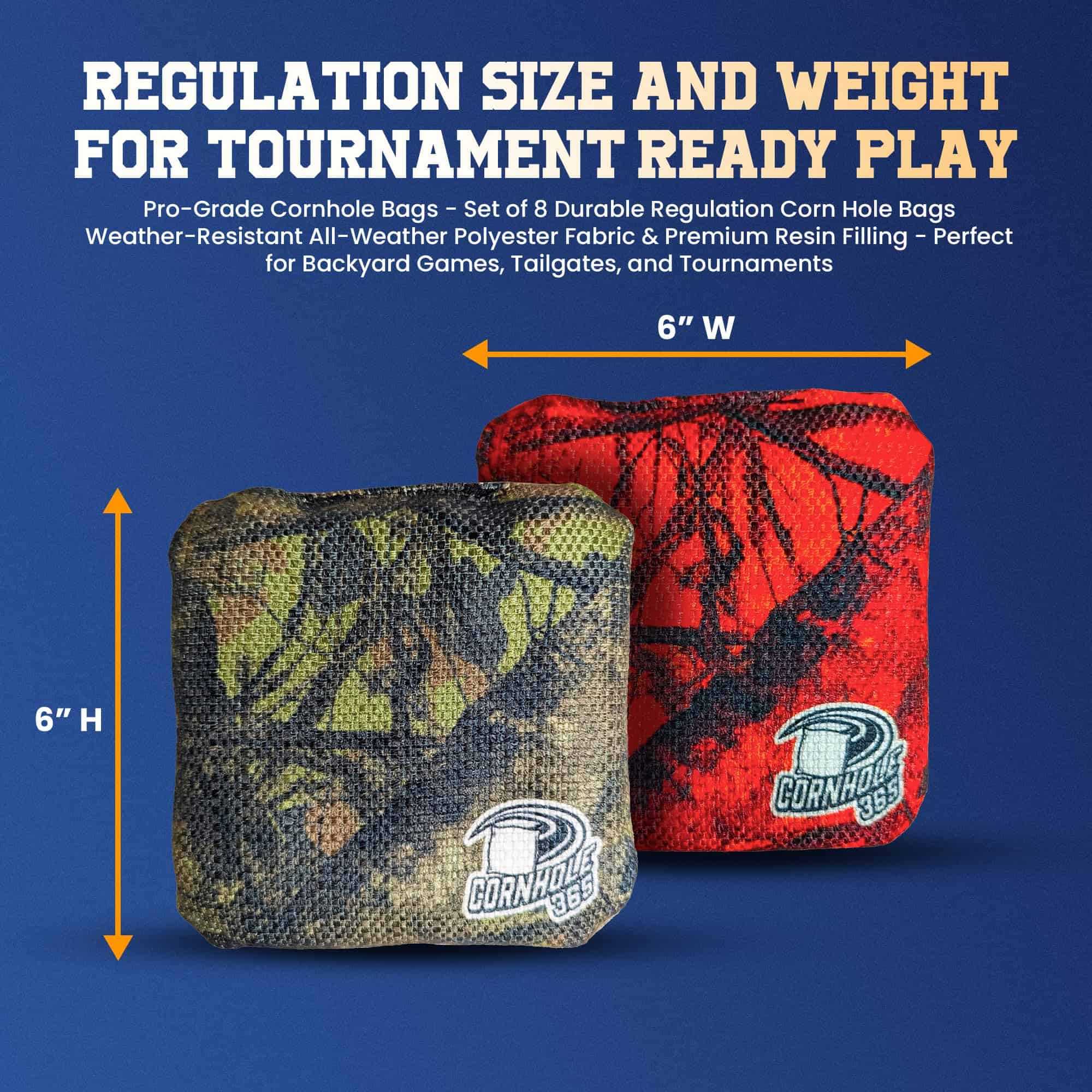 Bolsas de Cornhole Temáticas Cornhole365 - -Camuflaje de Caz - Imagen 3