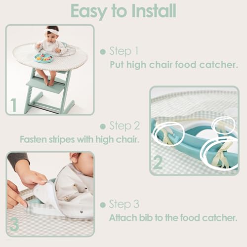 MITCHENIFY Food Catcher Compatible con Silla Alta Stokke - Imagen 5