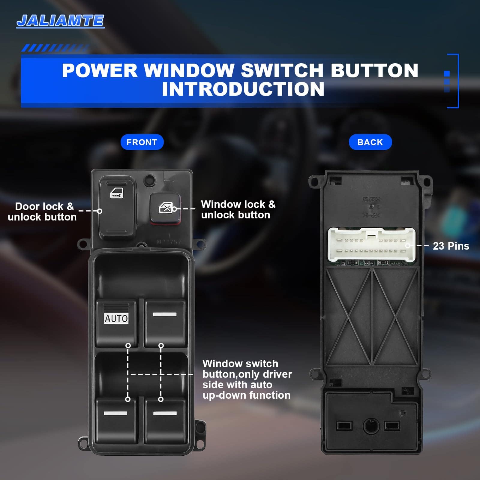 JALIAMTE 35750-SDA-H12 Interruptor de control de ventana de - Imagen 3