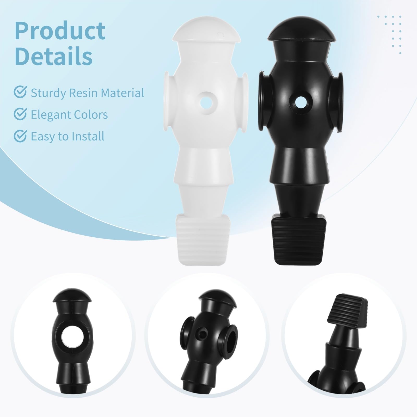 26 Pcs Jugadores de Futbolín de Resina, Piezas de Repuesto - Imagen 6