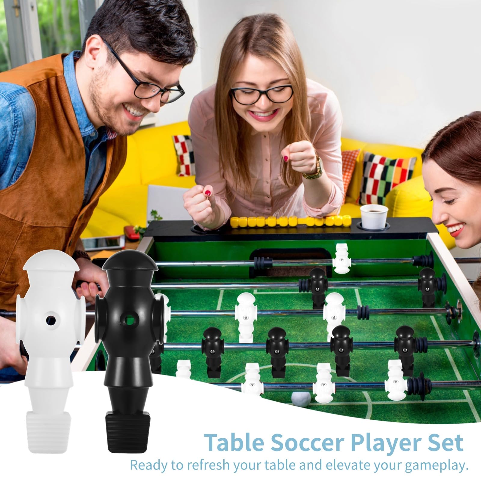 26 Pcs Jugadores de Futbolín de Resina, Piezas de Repuesto - Imagen 7