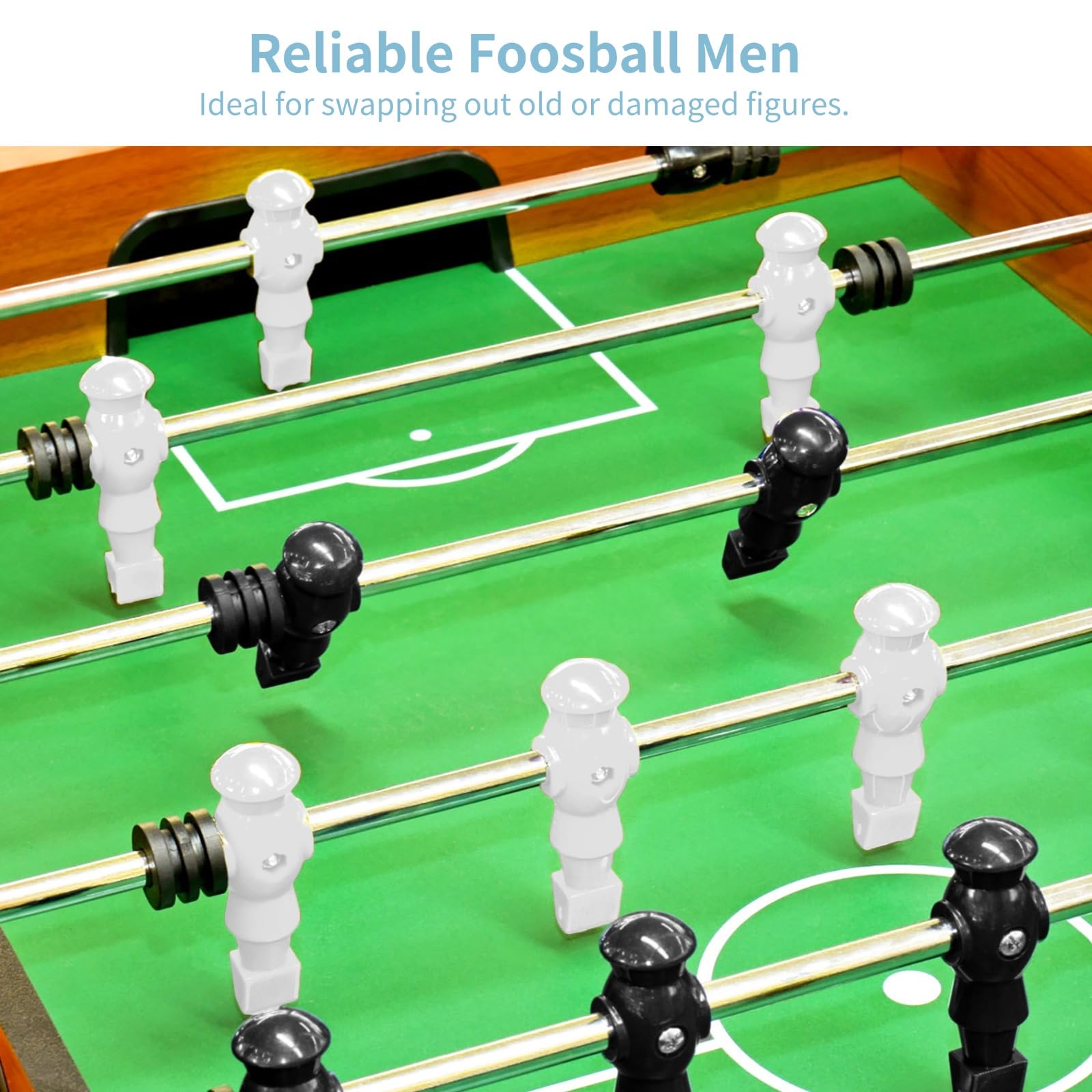 26 Pcs Jugadores de Futbolín de Resina, Piezas de Repuesto - Imagen 4