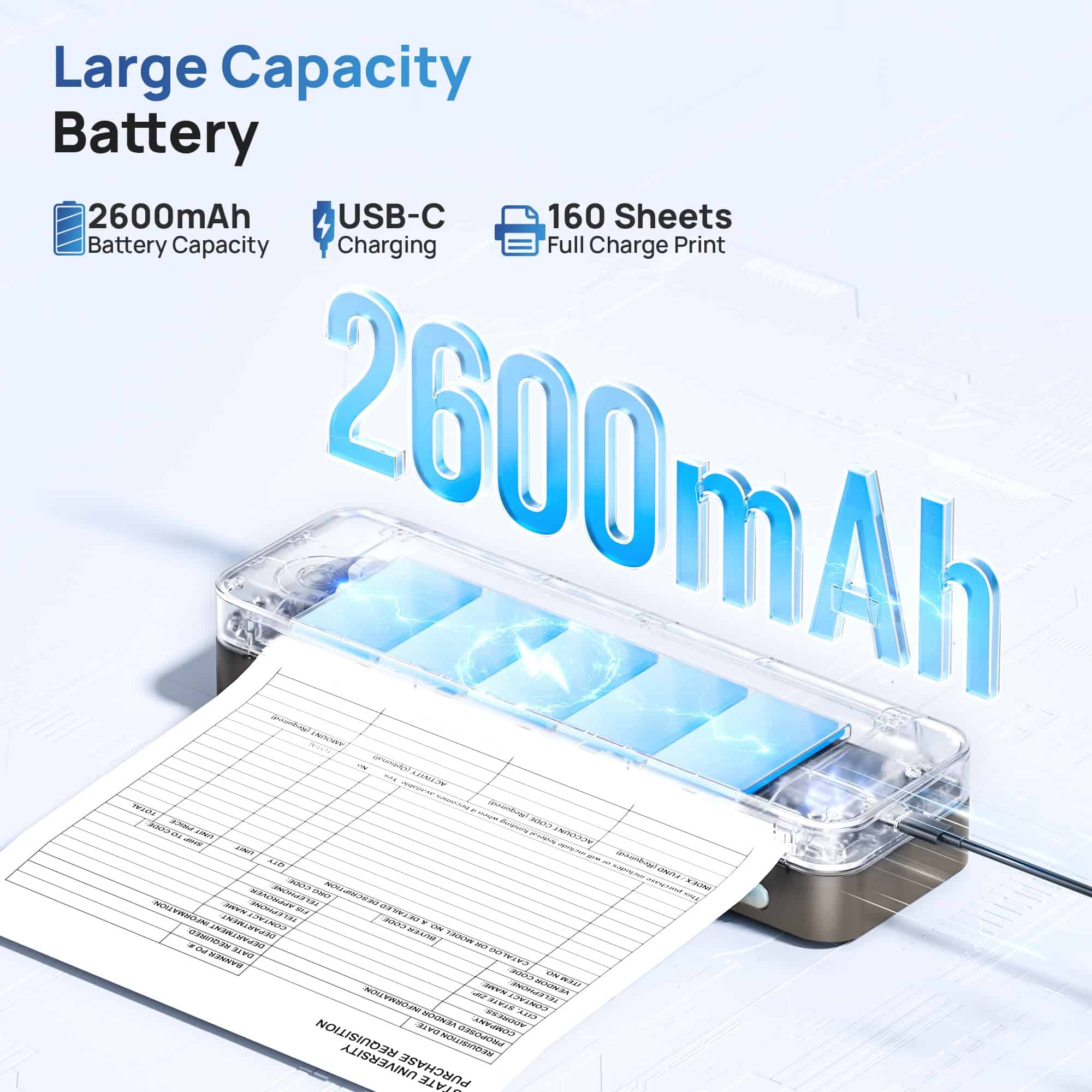 Impresoras portátiles inalámbricas TYPONOS -Marrón - Imagen 7
