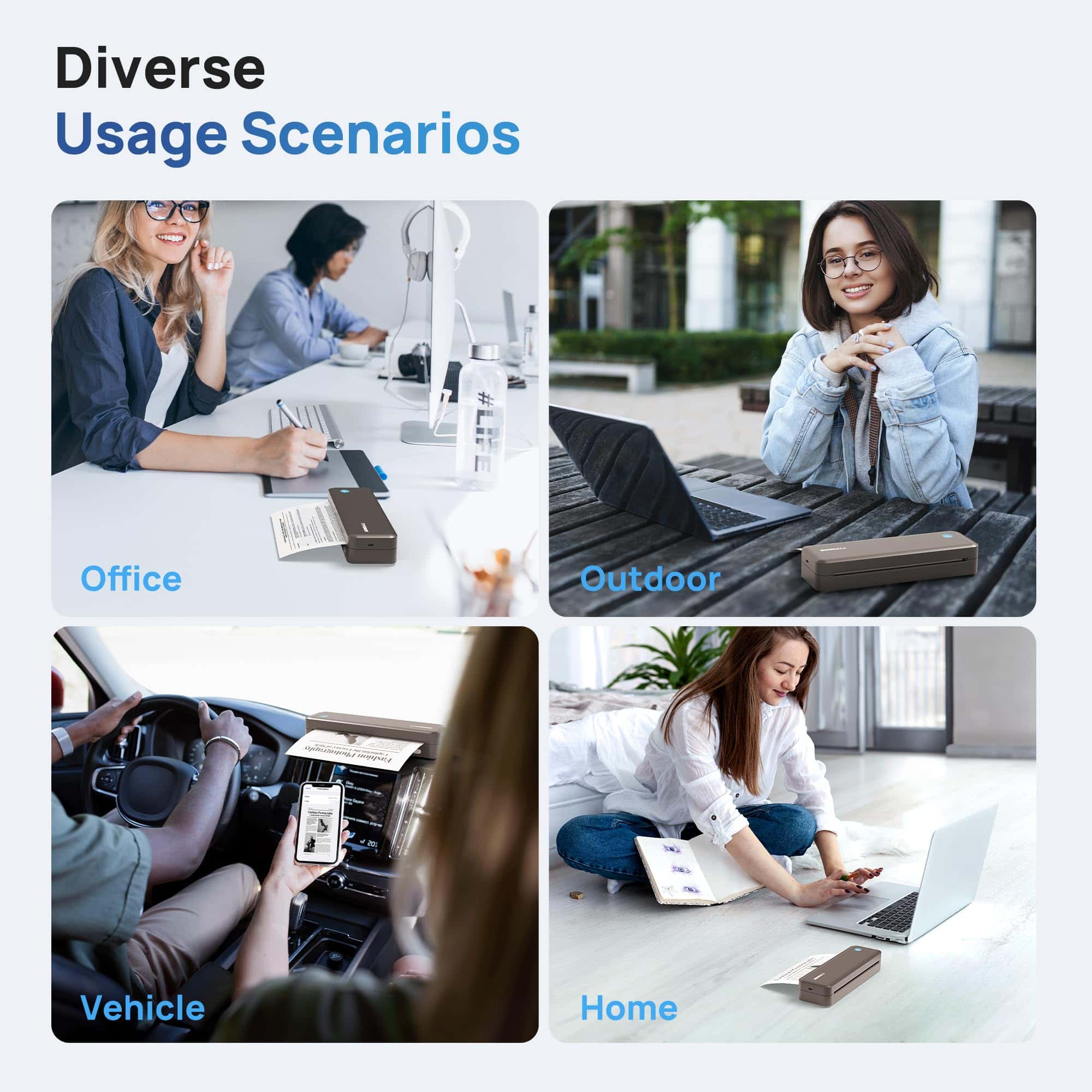 Impresoras portátiles inalámbricas TYPONOS -Marrón - Imagen 8